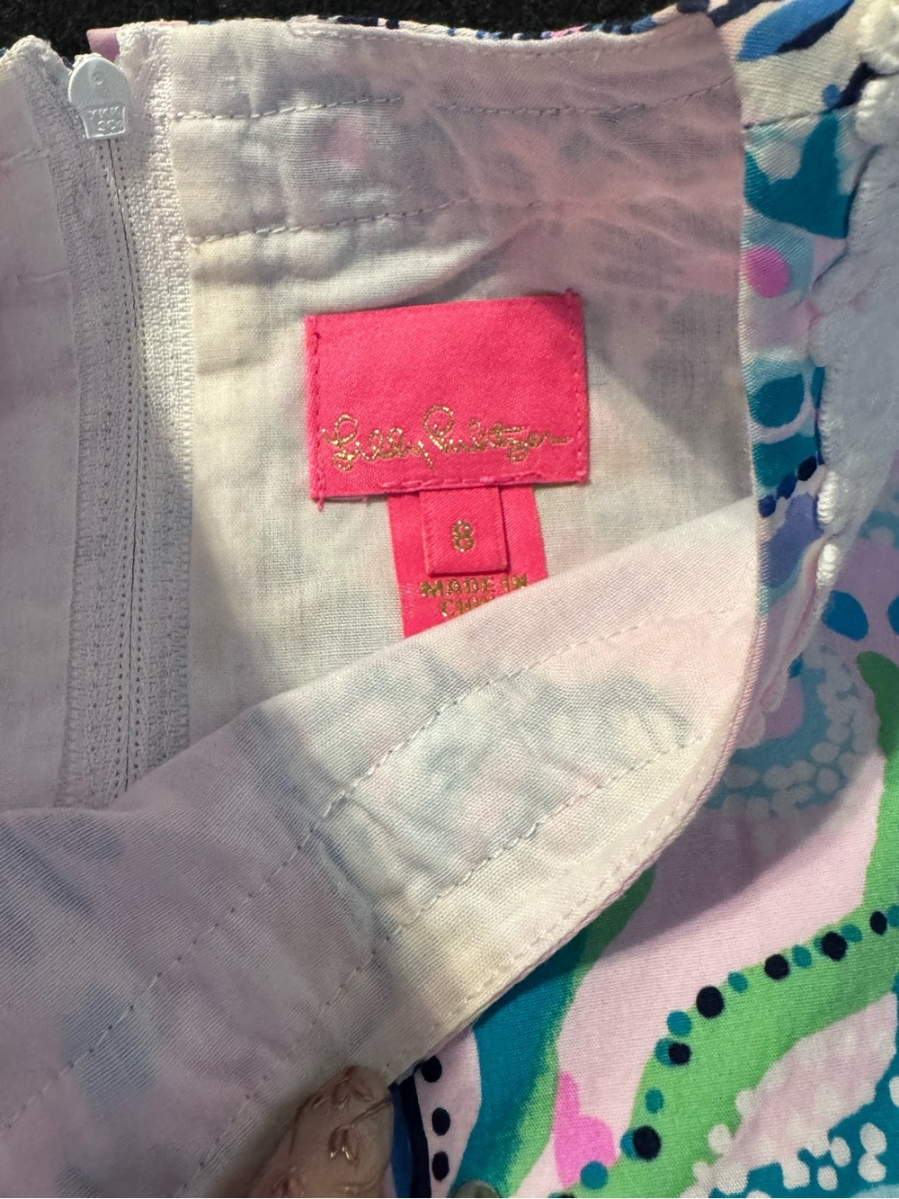 Lilly Pulitzer Girls Little Lilly Shift Dress - Mermaid For You - Size 8 - Picture 4 of 4